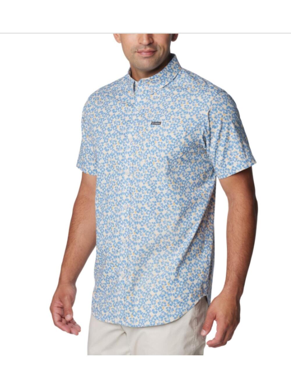 Columbia Rapid Rivers Button Up Shirt Mens Size M Multi Floral Short Sleeve nwot